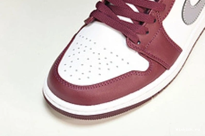 White 1 Jordan Bordeaux Low 1001